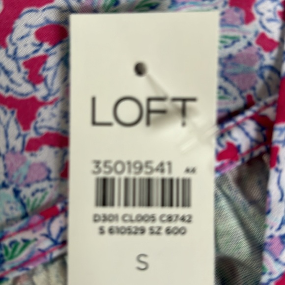 Loft Mixed Media Sleeveless Printed Tie Shell - Picture 3 of 4